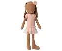 Maileg Danish Bunny, Size 1 - Chocolate brown - Ballet suit and skirt rose (1).webp