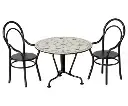 Maileg Danish Dining table set w. 2 chairs Miniature.webp