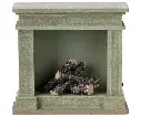 Maileg Danish Fireplace, Miniature - Dusty green.webp