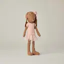 Maileg Danish Bunny, Size 1 - Chocolate brown - Ballet suit and skirt rose