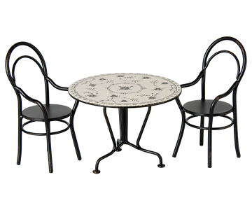 Maileg Danish Dining table set w. 2 chairs Miniature