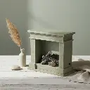 Maileg Danish Fireplace, Miniature - Dusty green