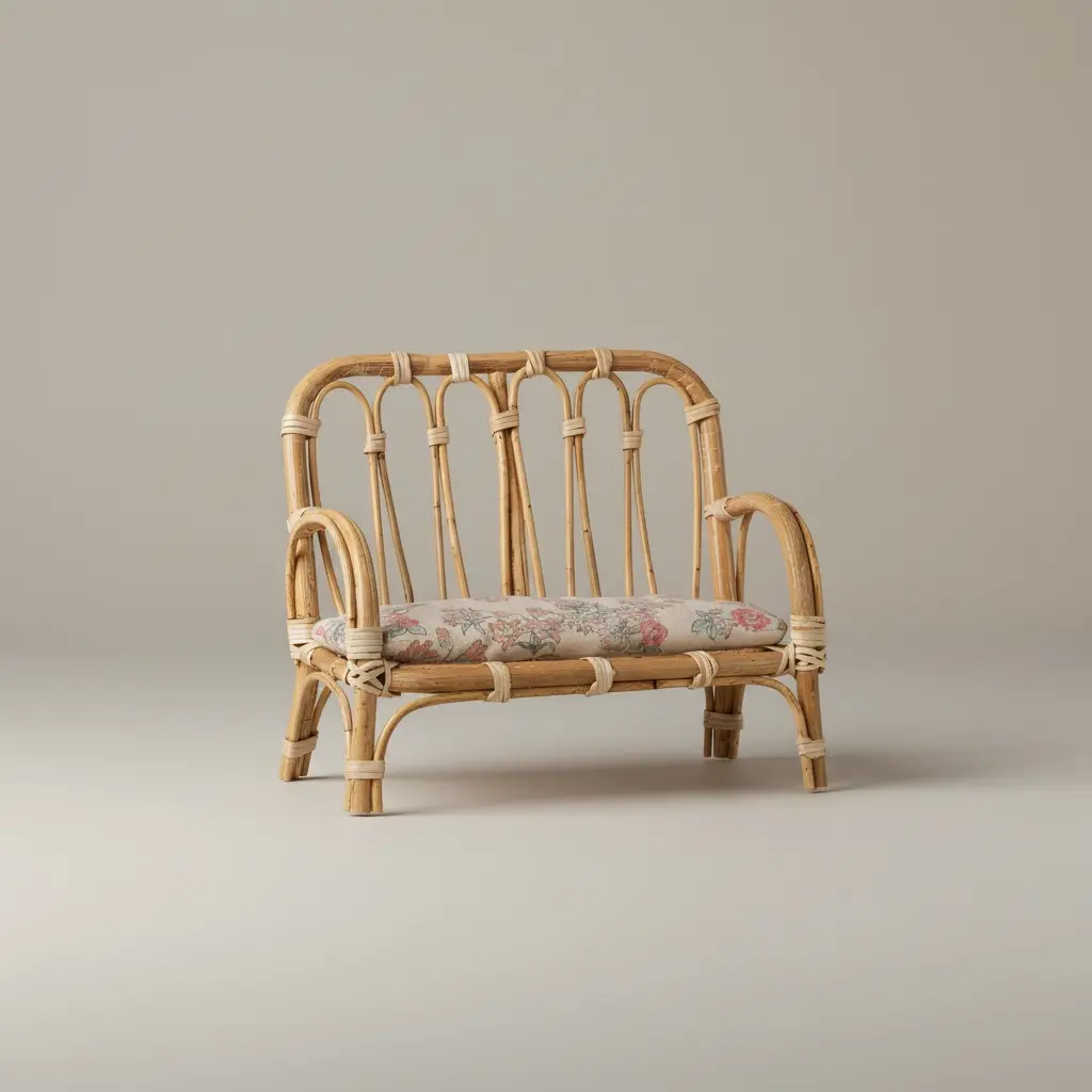 Maileg Danish Rattan couch, Large - Nature