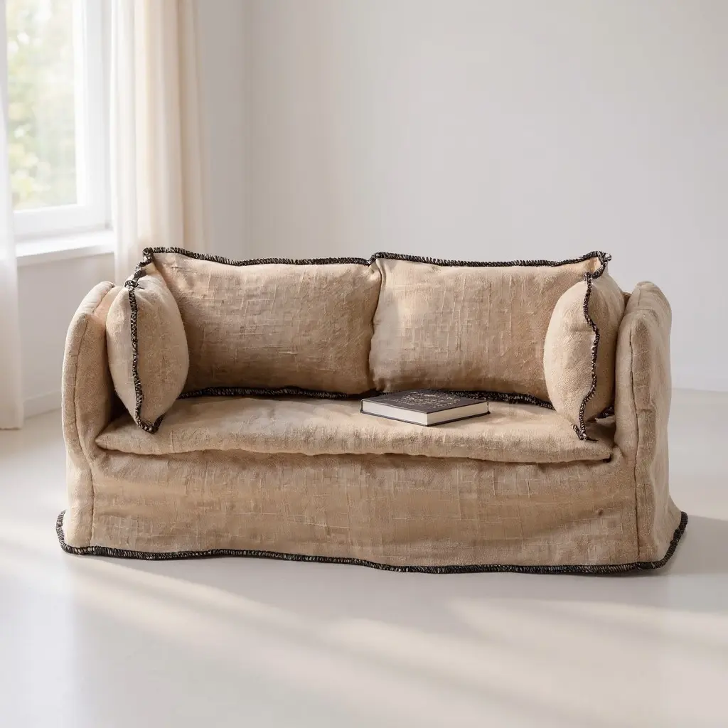 Maileg Danish Rattan couch, Large - Nature