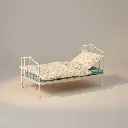  Maileg Danish Vintage bed, Miniature - Blue 