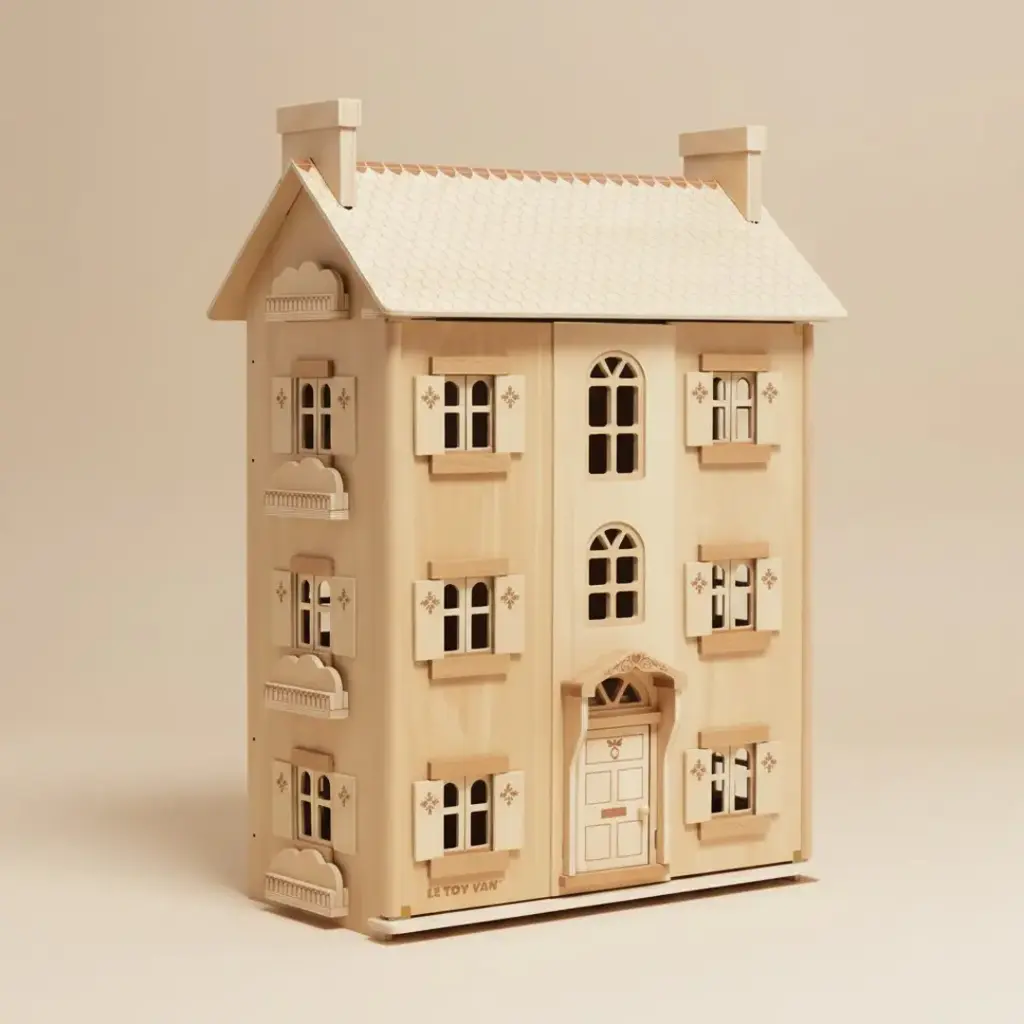 Le Toy Van Grand Natural Wood Doll House 