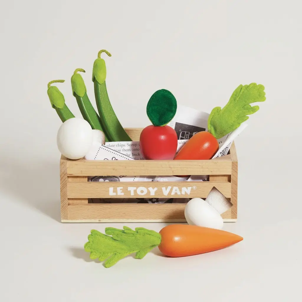 Le Toy Van Harvest Vegetables Market Crate 