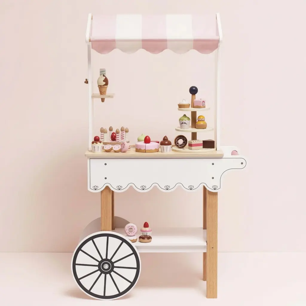 Le Toy Van Wooden Trolley Ice Cream & Treats 