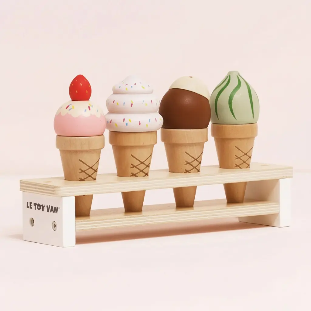 Le Toy Van Ice Cream Cones & Stand 