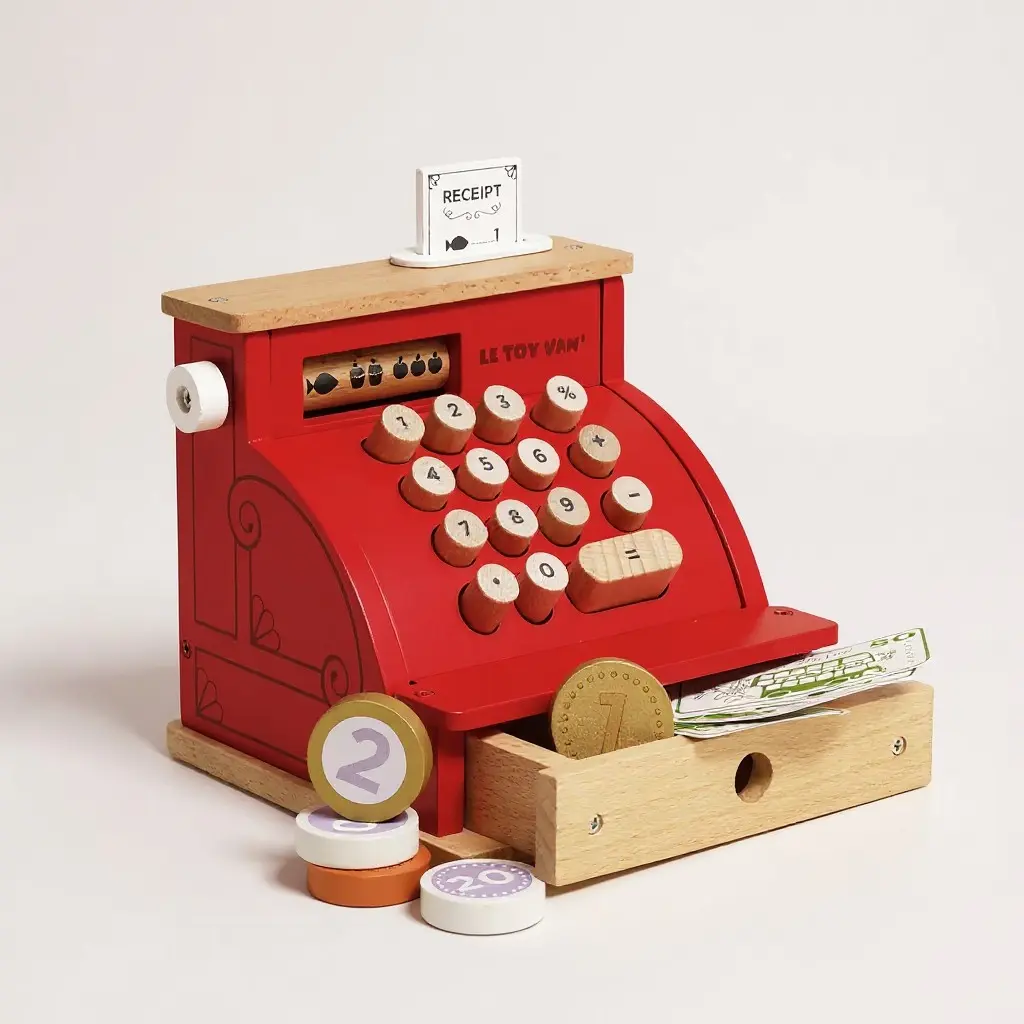 Le Toy Van Wooden Cash Register & Money 