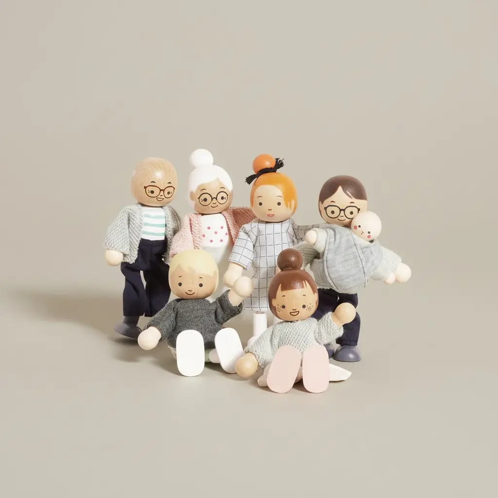 Le Toy Van Wooden Dolls House Family 