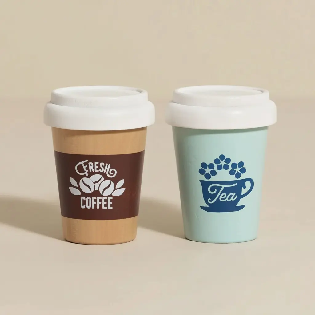 Le Toy Van Wooden Tea & Coffee Cups 