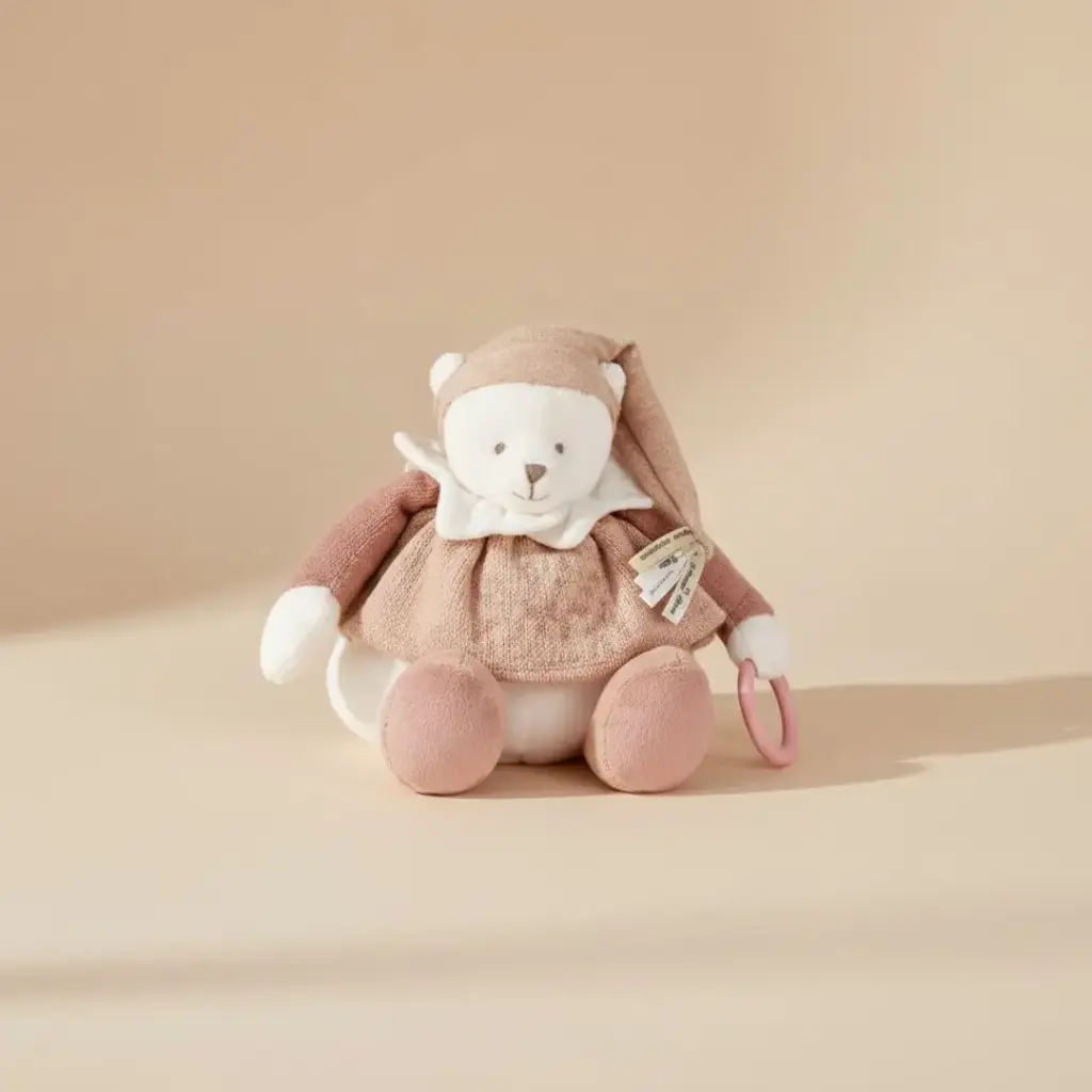 Doudou 25 Ans Ours Rose Pantin D'Activites 