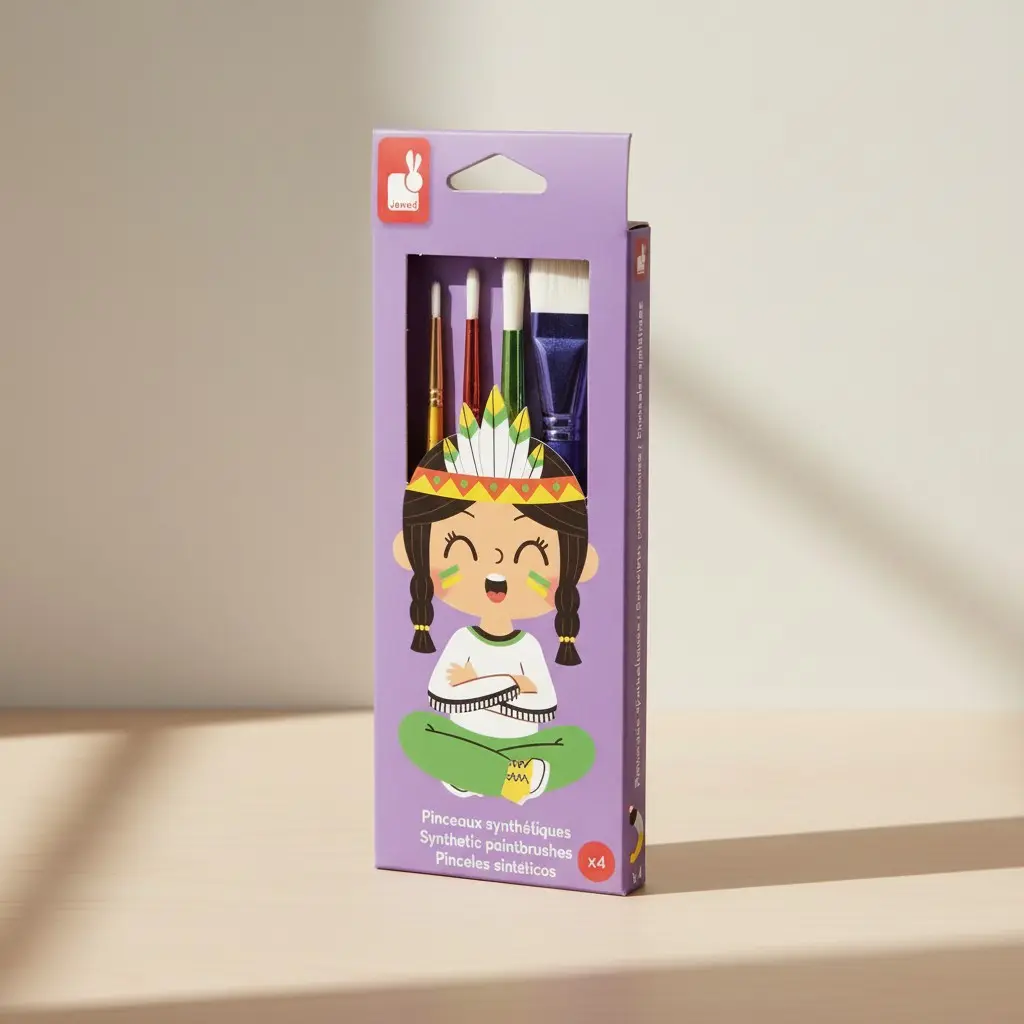 JANOD 4 SYNTHETIC PAINTBRUSHES KIT