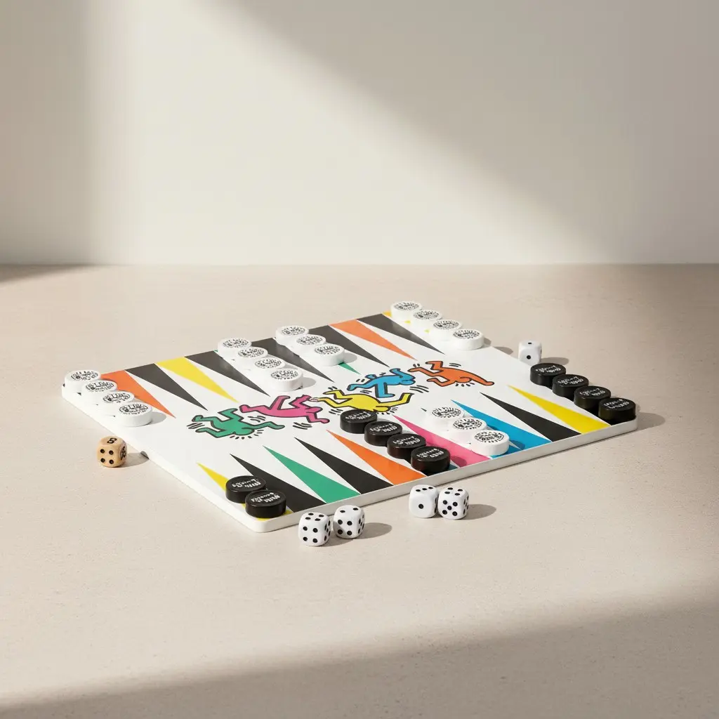 VILAC Le Jacquet / checkers set - Keith Haring 