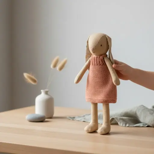 Maileg Danish Bunny, Size 2 - Brown - Dress