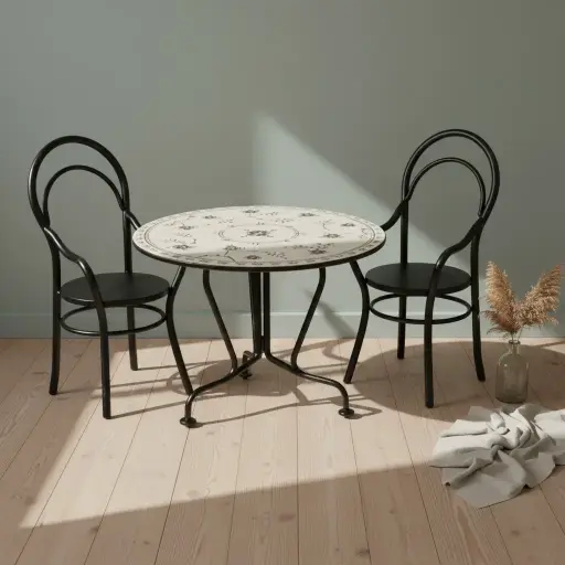 Maileg Danish Dining table set w. 2 chairs Miniature