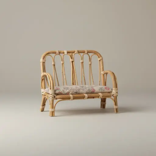 Maileg Danish Rattan couch, Large - Nature