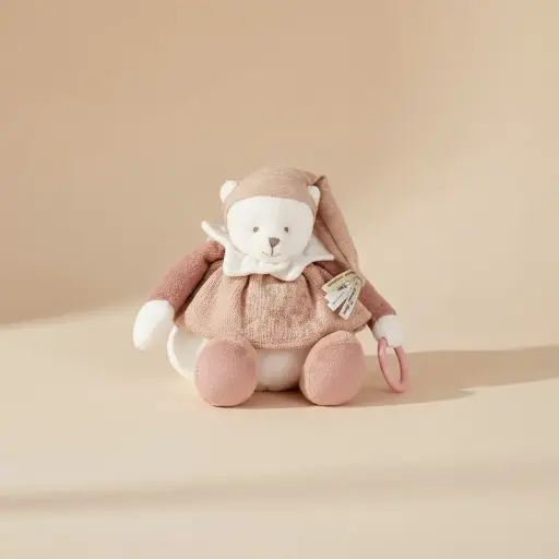 Doudou 25 Ans Ours Rose Pantin D'Activites 