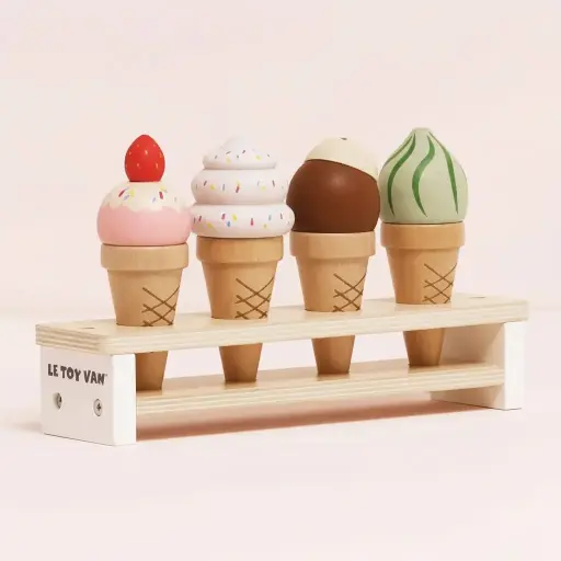 Le Toy Van Ice Cream Cones & Stand 