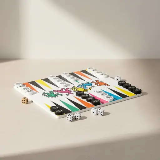 VILAC Le Jacquet / checkers set - Keith Haring 